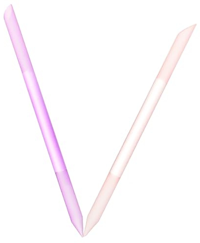 OSOLADY 2 Stück Glasnagelfeilen Zylindrisch Aus Robustem Kristallglas Tragbar Für Naturnägel Und Acrylnägel Maniküre Pediküre Werkzeug Für Damen Inkl Etui Rosa Und Violett