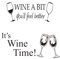 2 Pieces of Wine Glass Letter Wall Stickers, Creative Personality, Famous Quote Stickers, DIY Wall Art Decoration, Suitable for Kitchen Living Room Bar.