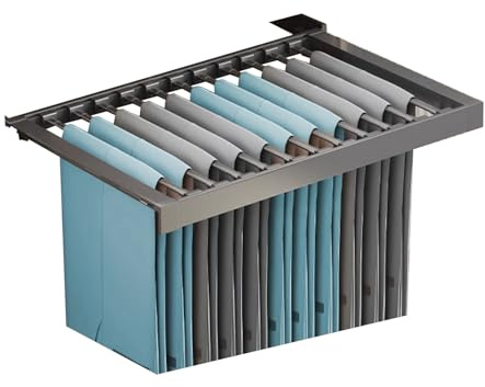 Tendedero Invisible For Lavadora, Organizador De Armario De Aleación De Aluminio, Perchero Oculto For Pantalones, For Secar Y Guardar La Ropa.(60-85cm)