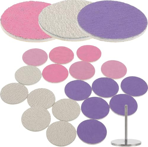 IMIKEYA 60 Stück Pediküre Schleifscheiben 25mm für Elektrische Fußfeile Hornhautentferner mit Lager und Aufbewahrungsbox Schleifpads für Abgestorbene Haut und Fußpflege