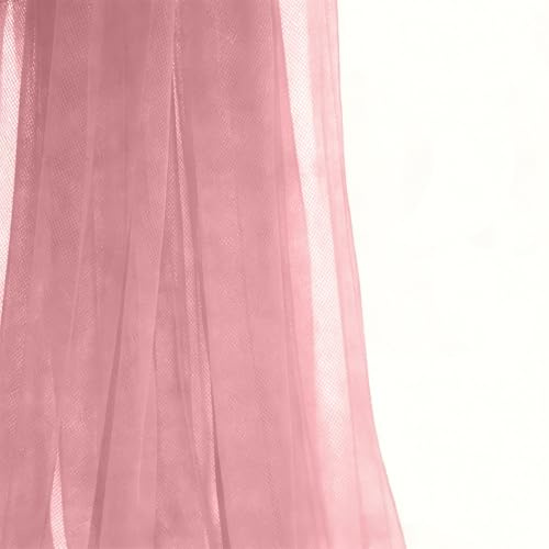 Tüll Tüllstoff Organza Stoffe Meterware, Rosa, 3 m x 160 cm | für DIY Hochzeitsdekoration, Tischdeko, Party Torbogen, Brautschleier