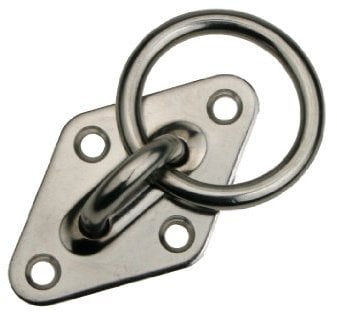 ARBO-INOX Augplatte mit Ring Edelstahl 60 x 36 mm