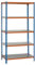 SimonRack SI414 Regal mit 5 Regalen, Blau/Orange/verzinkt, 2000 x 1000 x 400 cm
