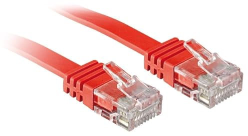 Lindy Cavo di Rete Flat U/UTP Cat6 Rosso 0,3m