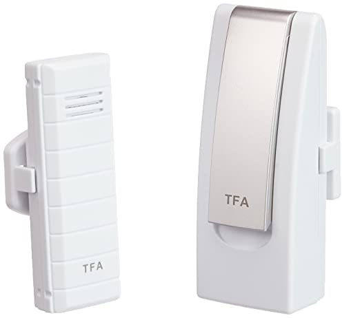 TFA Dostmann Weatherhub Starter-Set mit Temperatursender, 31.4001.02, SmartHome, einfach installierbar Weiß L 40 (45) x B 28 (33) x H 104 mm