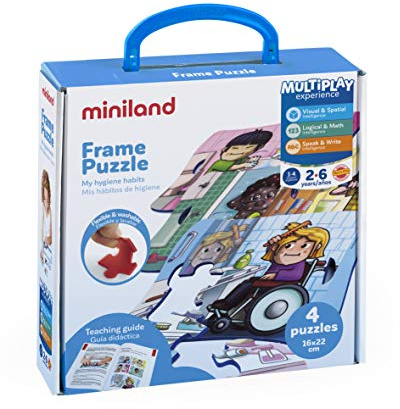 Miniland 35370 - Frame Puzzles. Meine Hygiene, Spiel