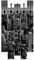 ARTLAND Wandgarderobe Garderobenpaneel Holz mit 8 Haken 63x114 cm Design Garderobe mit Motiv USA New York Manhattan Schwarz Weiß T9EV
