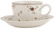 Clayre & Eef LPRKS La Petite Rose Kaffeetasse mit Untertasse (0,2 l) Ca. 0,2 l