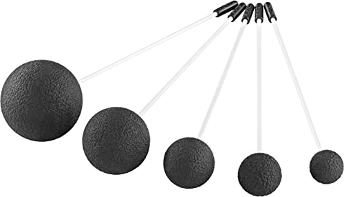 Sonic Energy Mailloches de résonance – Set de 5 mailloches avec tête en caoutchouc – Pour joueur de gong, percussion, méditation – Plusieurs tailles (G-RM-SET-5)