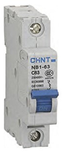 Chint NB1-63B1P06 Miniatur-Sicherungsschalter, 6 A, 1 polig, B Kurve, 6 kA