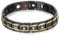 JewelryWe Schmuck Herren Armband, Buddhistische Mantra Magnetarmband, Magnet Edelstahl, Gold Schwarz