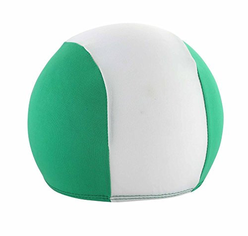 MuMa Sport - Gorro de poliéster bicolor para natación y piscina (5 unidades, verde/blanco)