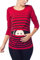 Vêtement de Maternité Humoristique T-Shirt Mignon à Motifs Cadeau pour Grossesse Femme Humour Tee Haut Vetement de Maternite à Manches Longues (Bordeaux, Medium)