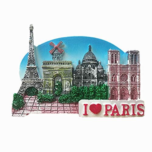 Paris Frankreich 3D-Kühlschrankmagnet, Paris-Souvenir-Aufkleber, Dekoration für Zuhause und Küche, Kühlschrankmagnet, Reise-Souvenir, Geschenk