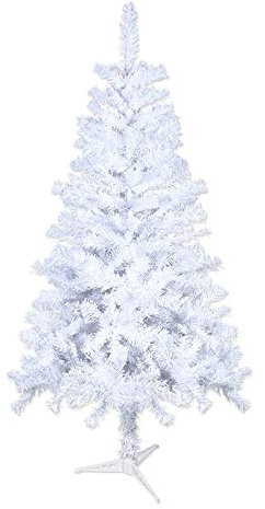 HENGMEI 120cm PVC Weihnachtsbaum Tannenbaum Christbaum Weiß künstlicher mit ständer ca. 180 Spitzen Lena Weihnachtsdeko (Weiß PVC, 120cm)