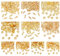 OLYCRAFT 1000 Stück 10-Style Klein Harzfüller Ozean Muscheln Legierung Harzfüller Seesterne Seepferdchen Harz Zubehör Mini Harzfüllzauber Für Herstellung von Harzschmuck Und Nagelkunst - Golden