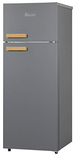 Swan SR11010GRYN Nordic Top Mounted Fridge Freezer with 70/30 Split, A+ Energy Rated, 3 Adjustable Shelves, Slate Grey