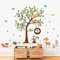 decalmile Wandtattoo Waldtiere Baum Wandsticker Fuchs Eichhörnchen Hirsch Wandaufkleber Kinderzimmer Babyzimmer Schlafzimmer Wanddeko (H:79cm)