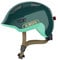 ABUS Kinderhelm Smiley 3.0 ACE LED - Fahrradhelm mit Licht - tiefe Passform & Platz für einen Zopf - für Mädchen und Jungs - Grün Glänzend, Größe S