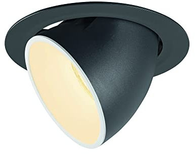 SLV Deckeneinbauleuchte NUMINOS® GIMBLE XL / LED Spot, Fluter, Deckenstrahler, Deckenleuchte, Einbau-Leuchte, Innen-Beleuchtung / 3000K 37.4W 3550lm schwarz 40Grad