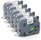 5x UniPlus Kompatibel Tze24mm Etikettenbänder für Brother Tze251 Tze-251 TZ-251 mit Brother P-touch PT-P750W D600 P750WVP 9600 9700PC 9800PCN P900W 2400 2430 2470 Etikettiergerät, Schwarz auf Weiß
