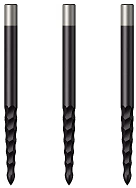 Mission Darts Replacementss Lunar F/S | Steel Tip Dart Replacements Points | 32mm Black (X2678)