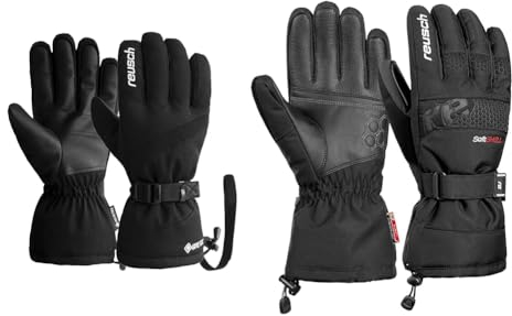 Reusch Unisex Fingerhandschuhe Winter Glove Warm Gore-TEX 7701 Black/White L & Unisex Fingerhandschuh Connor R-TEX XT Black 8