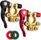 Quick Release Battery Terminals 4 Way 2 Pcs, JatilEr Battery Connectors 12v, Car Battery Terminals Pure Brass, Battery Terminal Connectors for Cars, Trucks, Ships, Mobile Homes 12/24/60V