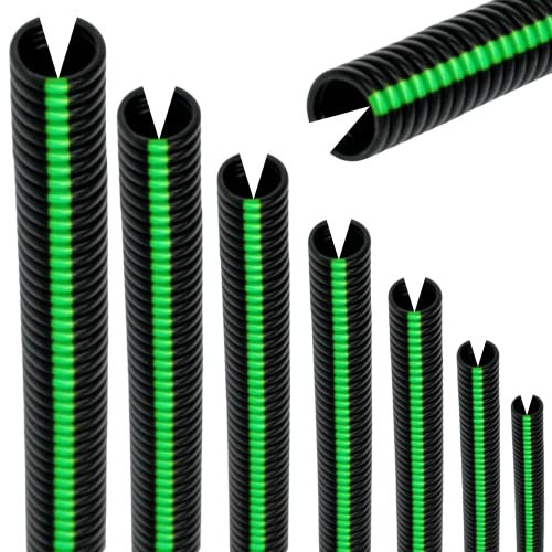 Wellrohr geschlitzt Wellschlauch Kabel Schutzrohr KFZ Schlauch | Verfügbare Größen M7 bis M54 Lange Größen 5m bis 100m (Ø 11,4 mm innen/Ø 15 mm außen / 50m)