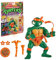 NINJA TURTLES, Figur mit Gelenken, 10 cm, Klassische Sammlerfigur, Michelangelo, Spielzeug für Kinder ab 4 Jahren, Giochi Preziosi, T0001B