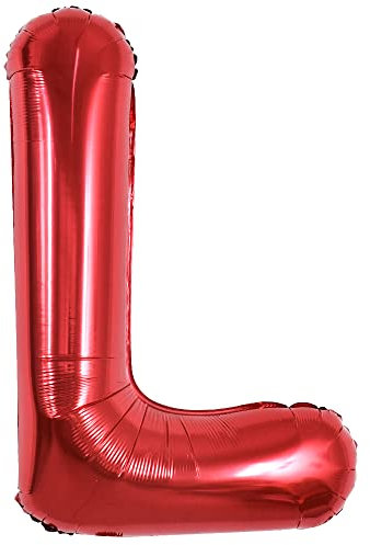 TONIFUL 40 Inch Large Light Red Letter L Helium Foil Mylar Balloon for Birthday Party Anniversary Supplies Decorations