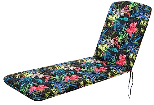 HOBBYGARDEN Outdoor/Indoor, Sitzkissen, Sitzpolster, Gartenmöbel Kissen, für Stuhle oder Liege, Polster, Sofa, 185 x 60 x 6 cm, Bunte Blätter