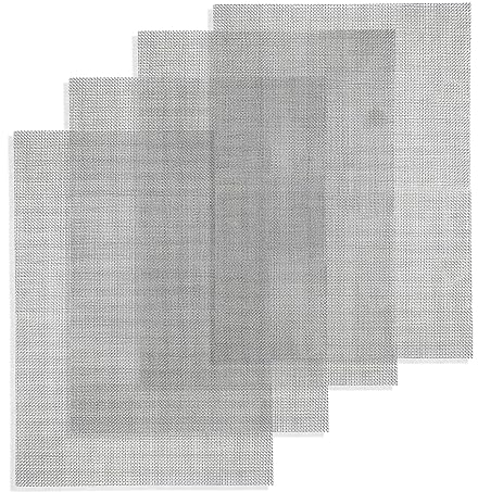 4pcs Stainless Steel Woven Wire Mesh Panels,Filter Sheet Drain Cover Mesh,Stainless Steel Wire Mesh Panels,Metal Insect Mesh Sheet,Wire Mesh Panels for Rodent Rat Air Bricks Garden Home, 15x21 cm