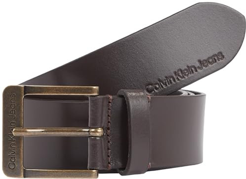 Calvin Klein Jeans Herren Gürtel Classic aus Leder, Braun (Bitter Brown), 110 cm