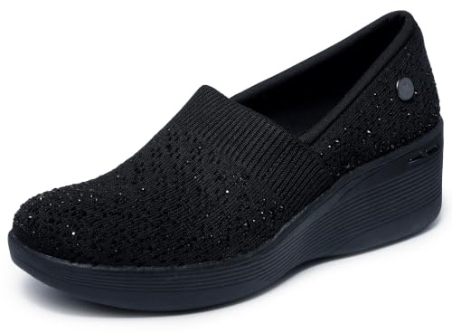 Skechers Women's Martha Stewart Pier Lite-Reflection Loafer, Light Grey Silver