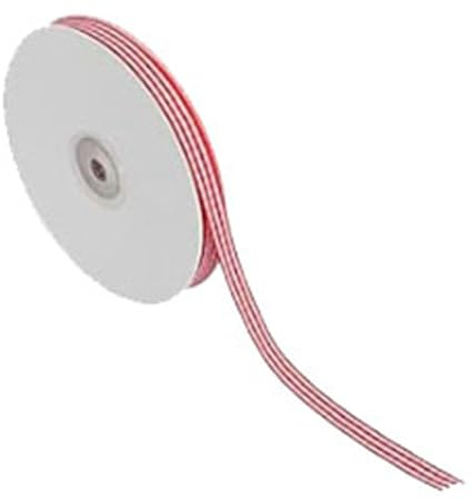 Yurosiay 50 Yard/Rollen Karierte Bänder 10mm Breite Rot Weiß Karoband Vichykaro Dekoband Klassische Karierte Schleifenband Geschenkband Weihnachtsband Kariert für Geschenk Verpacken Partydeko