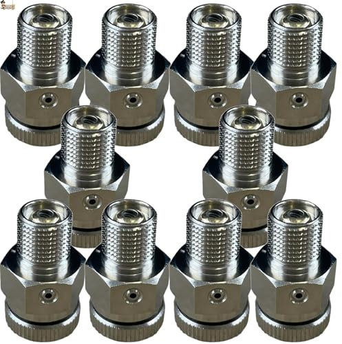BricoLoco.com Purgador AUTOMÁTICO radiador calefacción. Pack 10 uds. Llave de purga para radiador con válvula de salida con tapón ciego sin tornillo, al ser automático. Rosca macho 1/8”. (10)