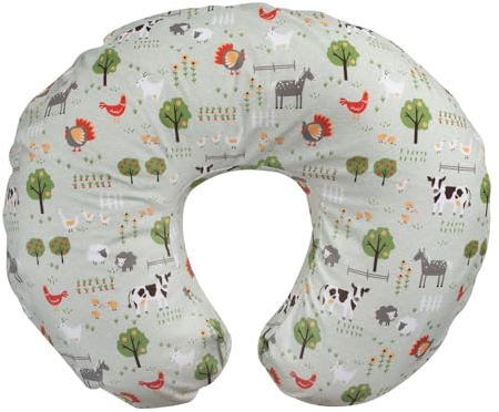 Boppy original Support Stillhilfe Little Farm Baby, ergonomisch geformt und gepolstert, Komfort für Mutter und Baby beim Stillen und Füttern, waschmaschinenfest