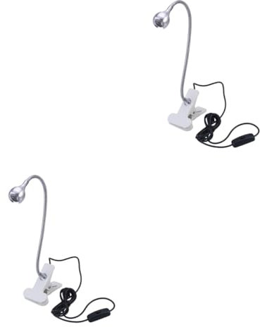 Gadpiparty 2 Stück 360 Clip-LED-Lampe tischlampe buchleuchte außenleuchten computer schreibtisch licht USB-Clips Leselampen fürs Bett Clip-Lampe Augenschutz Tastaturbeleuchtung Student