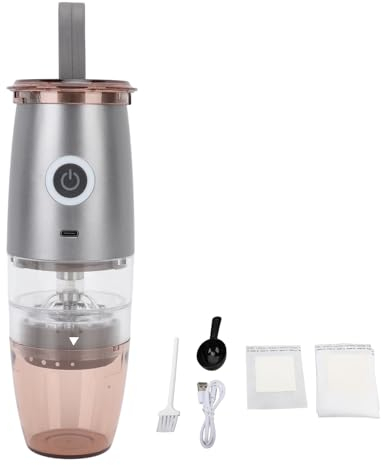 Tyenaza Electric Coffee Grinder, Portable Electric Coffee Grinder Fully Automatic Electric Coffee Grinder for Office Traveling Hiking Camping Gathering
