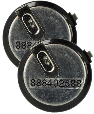 vhbw 2X batería Compatible con Mini Cooper R57, Cooper R56, Cooper Paceman 2012-2014 Llave del vehículo (20 mAh, 3,6 V, Li-Ion), Negro