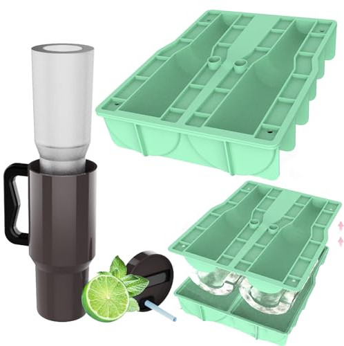 Stanley Ice Cube Tray Cylinder Ice Cube Trays Large Ice Cube Trays Cylinder Ice Mould Silicone Ice Cube Tray for Tumbler Cups for 40 oz Cups for Cocktails/Whisky/Drinks/Coffee