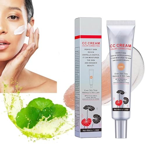 Color Correcting CC Cream with Centella Asiatica, Redness Corrector for Face,Leichte Getönte Gesichtscreme mit Centella Asiatica - Gesichtspflege verbessert den Teint und spendet Feuchtigkeit (01)