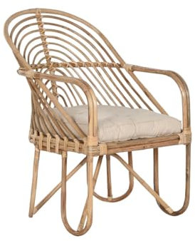 Home ESPRIT Gartenstuhl Bambus Rattan 58 x 61 x 87 cm