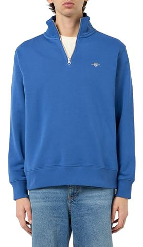 GANT Herren REG Shield Half Zip Sweat Sweatshirt, Rich Blue, XL