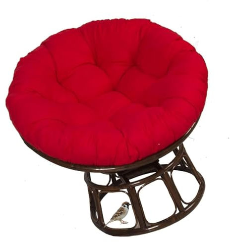 MCNDSI Papasan-Stuhlkissen Papasan Nur Runde Stuhlkissenpolster Wasserdicht Verdicken üBerfüLlte Sitzkissen HäNgendes Schaukelpolster FüR Garten Outdoor Indoor Ohne Stuhl(#5,60x60cm)