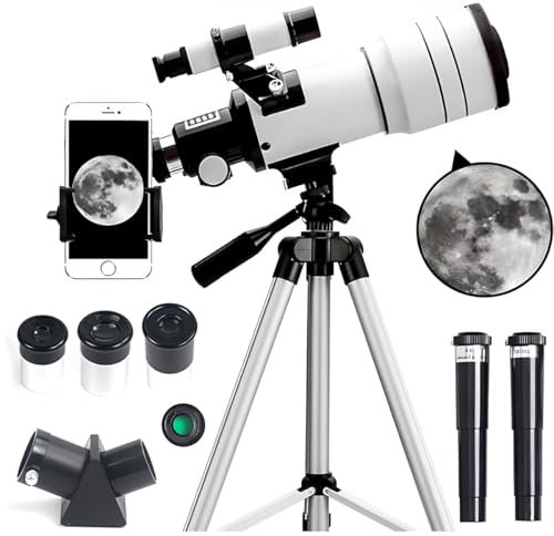 ACESOME Telescope for adults & Kids, Astronomical Telescopes for Astronomy Beginners, 70mm Aperture Astronomical Refractor Telescopes (15X-150X), Portable Telescope with an Phone Adapter & AstroSolar