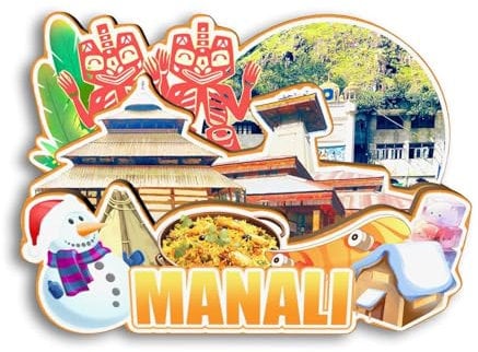 Quwsne Refrigerator Magnet Manali India Fridge Magnet City Travel Souvenirs Tourist Gifts 3D Classic Landmarks Handmade Crafts Home Decoration1948