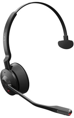 Jabra Engage 55 SE (Second Edition) Single-Ear Wireless Headset w/Link 400 USB-C Cable DECT Adapter – Noise-Cancelling Mic, Extensive Range – Works with All UC Platforms Like Google Meet & Zoom, Black