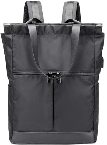 AJMDGW Mochila de Viaje for computadora portátil for Mujer, Mochila Convertible Tipo Tote con Puerto de Carga USB